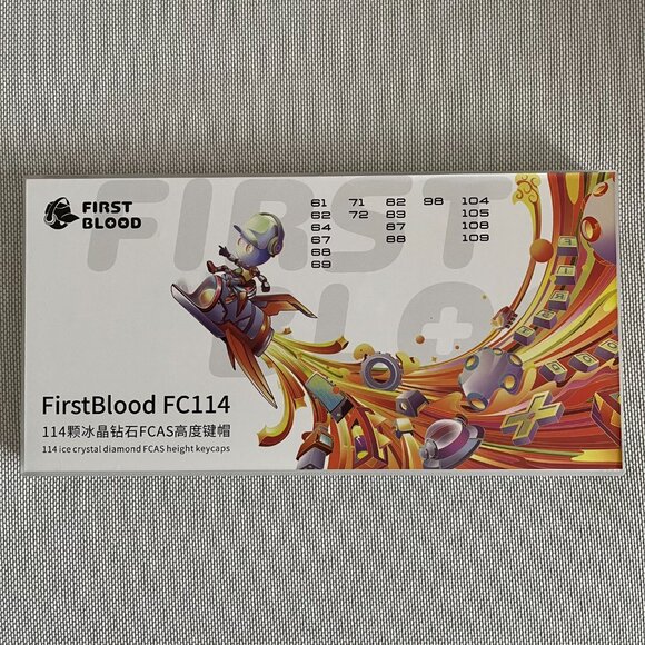 Firstblood FC114 Mechanical Gamer Keyboard Transparent Crystal Keycap 114pcs - Picture 2 of 6